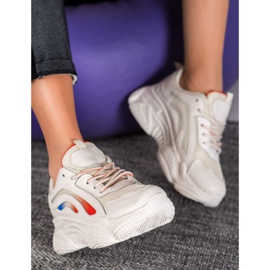 SHELOVET Stylische beige Sneakers 2