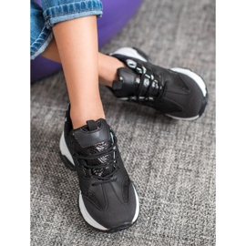 SHELOVET Plateau-Sneaker mit Schlangenprint schwarz 1