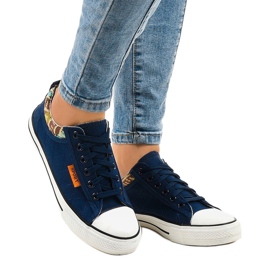 Klassische marineblaue Sneaker W11 navy blau 1