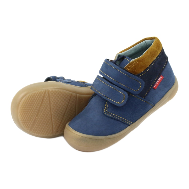 Jungen-Klettstiefel Mazurek 1355, Marineblau/Braun 5