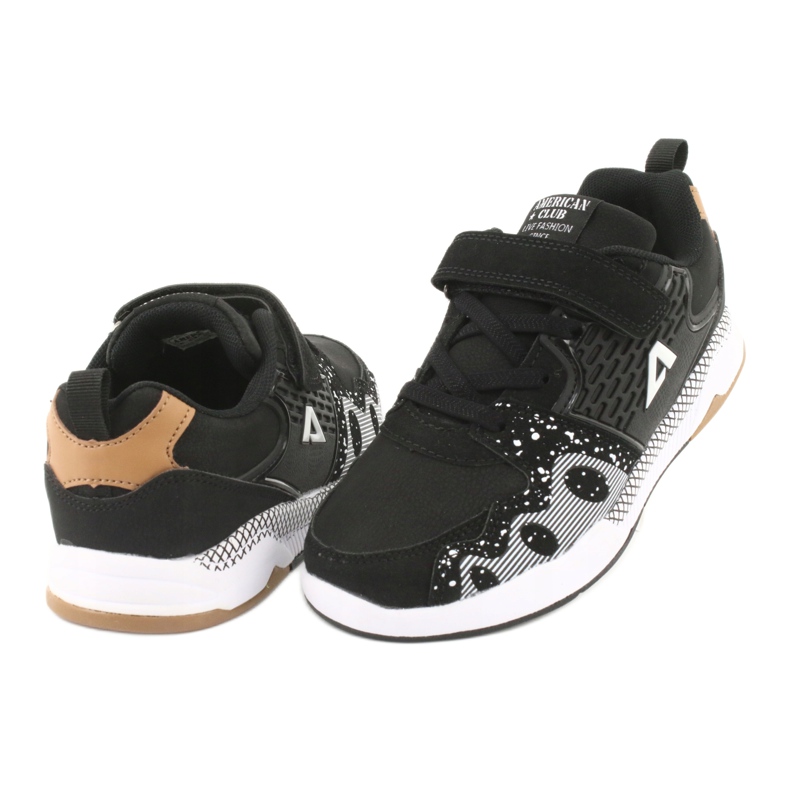 American Club Kindersportschuhe BS03 schwarz weiß 4