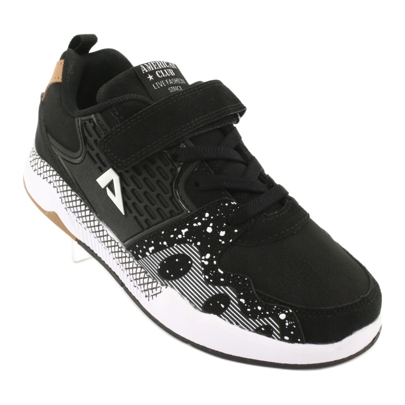 American Club Kindersportschuhe BS03 schwarz weiß 1