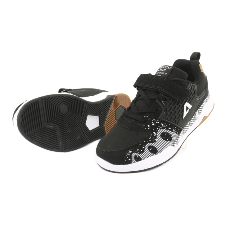 American Club Kindersportschuhe BS03 schwarz weiß 5
