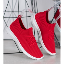 SHELOVET Slip-On Schuhe aus Textil rot 1