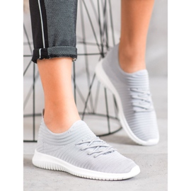 SHELOVET Slip-On Schuhe aus Textil grau 1