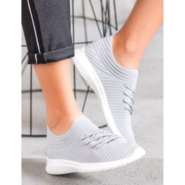 SHELOVET Slip-On Schuhe aus Textil grau 2