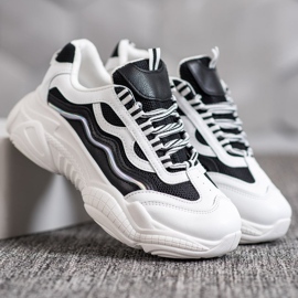 SHELOVET Turnschuhe auf der Plattform weiß schwarz 1