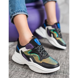 Weide Modische Sneaker mit Pailletten mehrfarbig 2