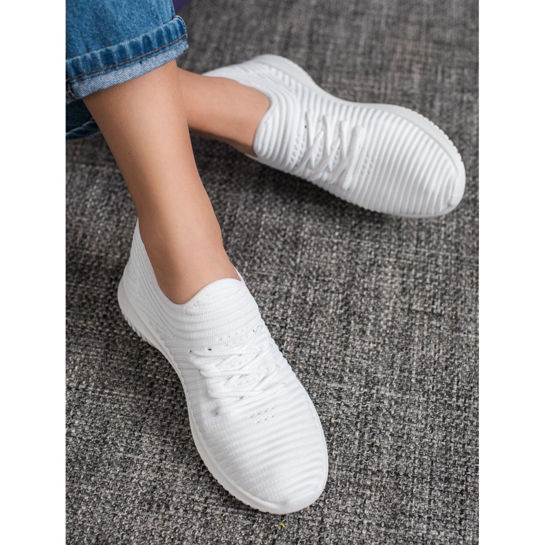 SHELOVET Slip-On Schuhe aus Textil weiß 1