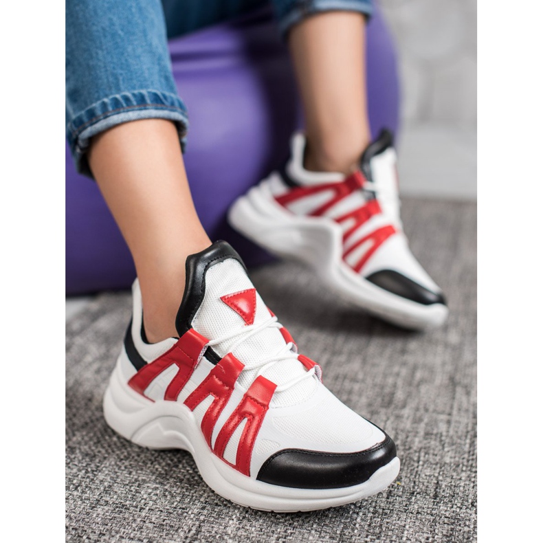 SHELOVET Bequeme Fashion Sneakers weiß mehrfarbig 1