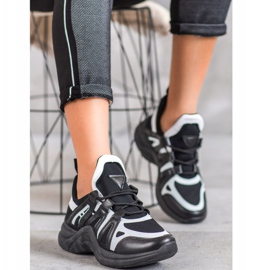 SHELOVET Bequeme Fashion Sneakers weiß schwarz 1