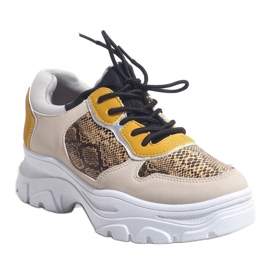 Beige modische Sport-Sneaker R-462 mehrfarbig 1