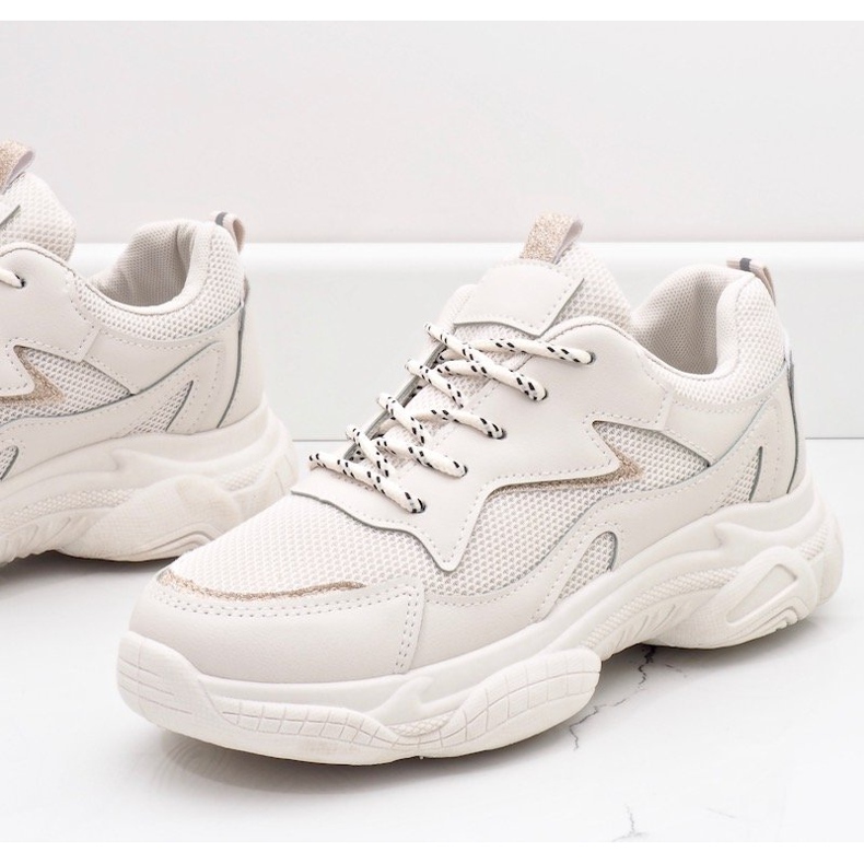 Beige modische Damen Sportschuhe 7939-SP 1