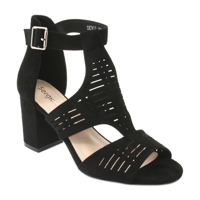 Sergio Leone SK903 Wildledersandalen schwarz 1