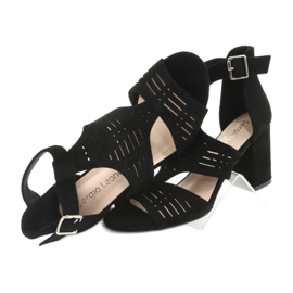 Sergio Leone SK903 Wildledersandalen schwarz 5