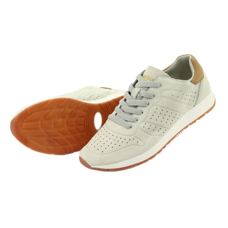 American Club AA04 Sportschuhe aus Leder beige 4