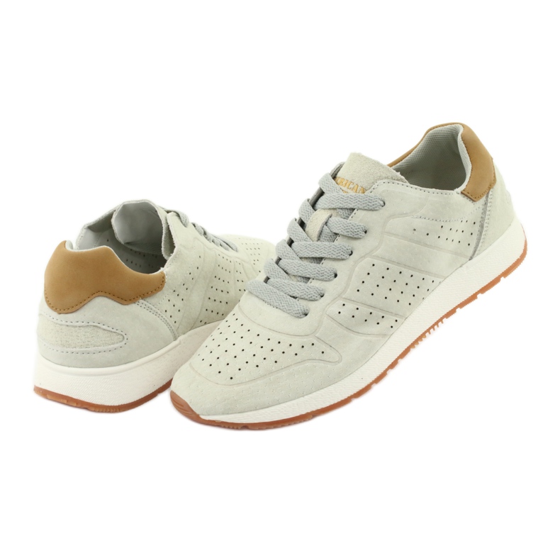 American Club AA04 Sportschuhe aus Leder beige 3
