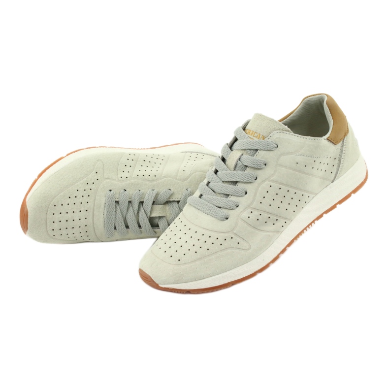 American Club AA04 Sportschuhe aus Leder beige 5
