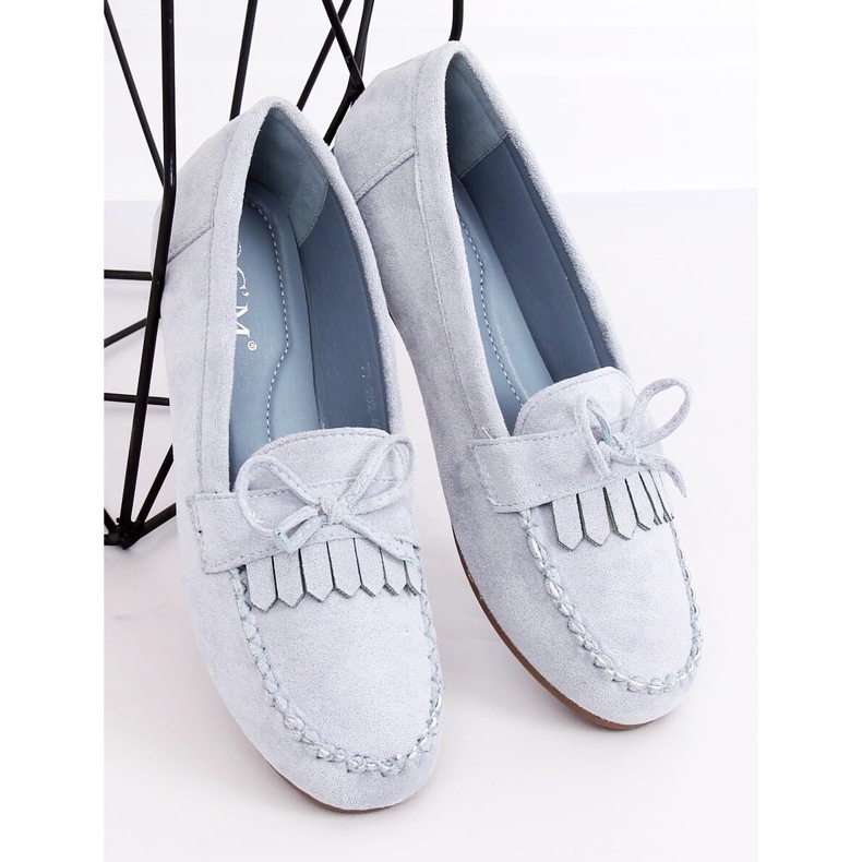 Klassische blaue Damenslipper 77-202 Blau 1