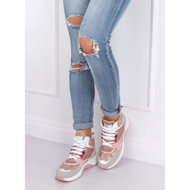 High-Top-Sneaker D20-2 Rosa mehrfarbig 2