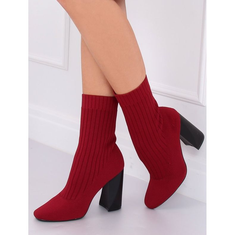 Stiefeletten Socke Schaft burgund X8037 Wine Red - Ii Gat rot 1