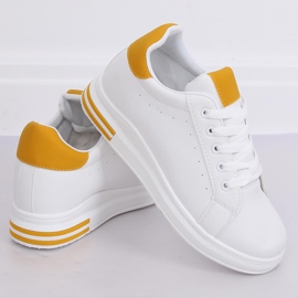 Weiße CC-15 Gelbe Damen-Sneaker 1