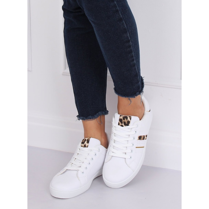 Weiße Damen Sneaker K-388 WHITE / LEOPARD 1