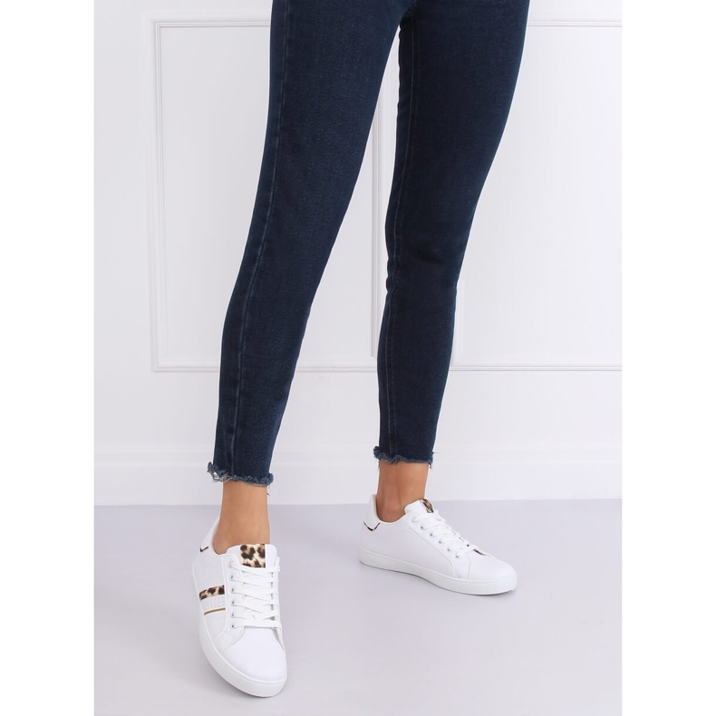 Weiße Damen Sneaker K-388 WHITE / LEOPARD 2