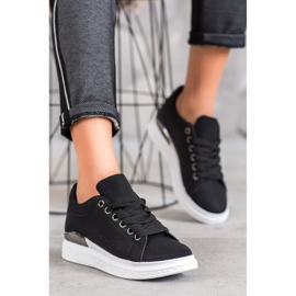 SHELOVET Sneakers auf der Plattform mit Öko-Leder schwarz 1