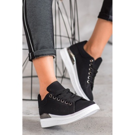 SHELOVET Sneakers auf der Plattform mit Öko-Leder schwarz 2