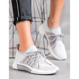 SHELOVET Stylische Schuhe mit Mesh grau 1