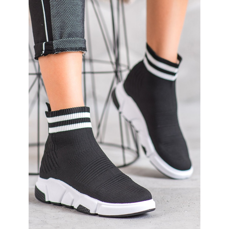 SHELOVET Slipper mit Riemen schwarz 1