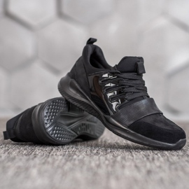 SHELOVET Schwarze modische Sportschuhe 1