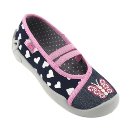 Befado Kinderschuhe 116X268 marineblau rosa 2