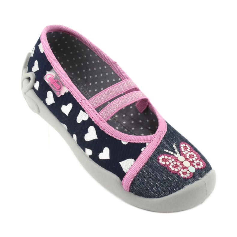Befado Kinderschuhe 116X268 marineblau rosa 2