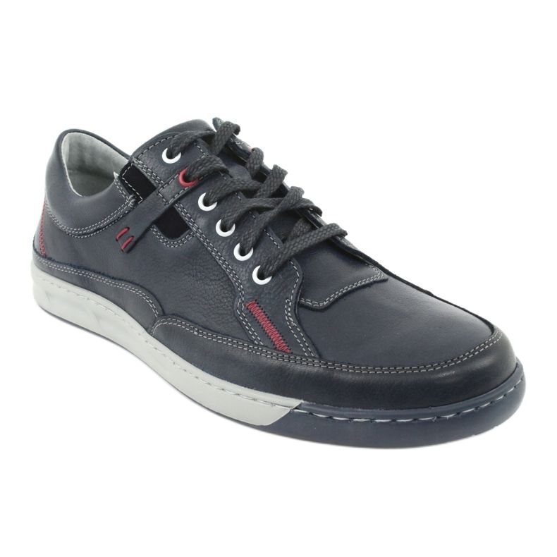Herren-Sportlederschuhe Riko 835, Marineblau 1