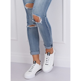 Schwarze und weiße Sneakers für Damen A88-23 W-BL 1