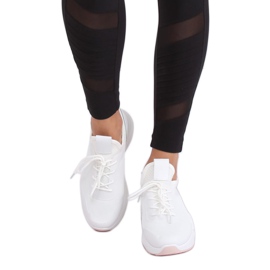 Weiße Mesh-Sportschuhe B0-547 Pink 2