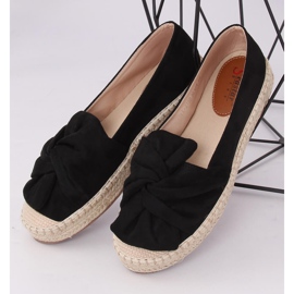 Schwarze Damen Espadrilles LL-219P Schwarz 1