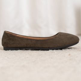 Diamantique Klassische Ballerinas aus Wildleder mehrfarbig grün 1