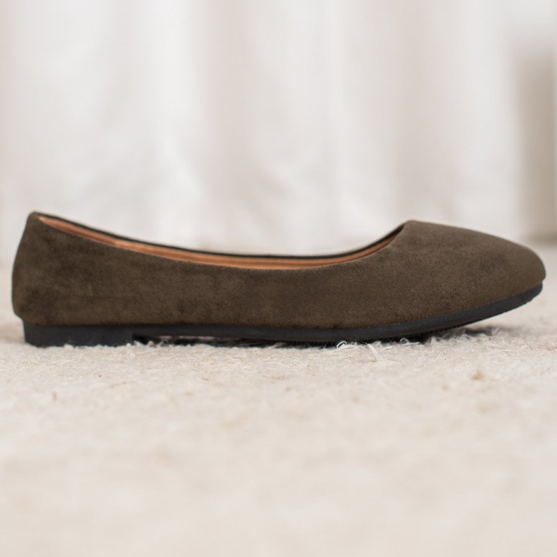 Diamantique Klassische Ballerinas aus Wildleder mehrfarbig grün 1