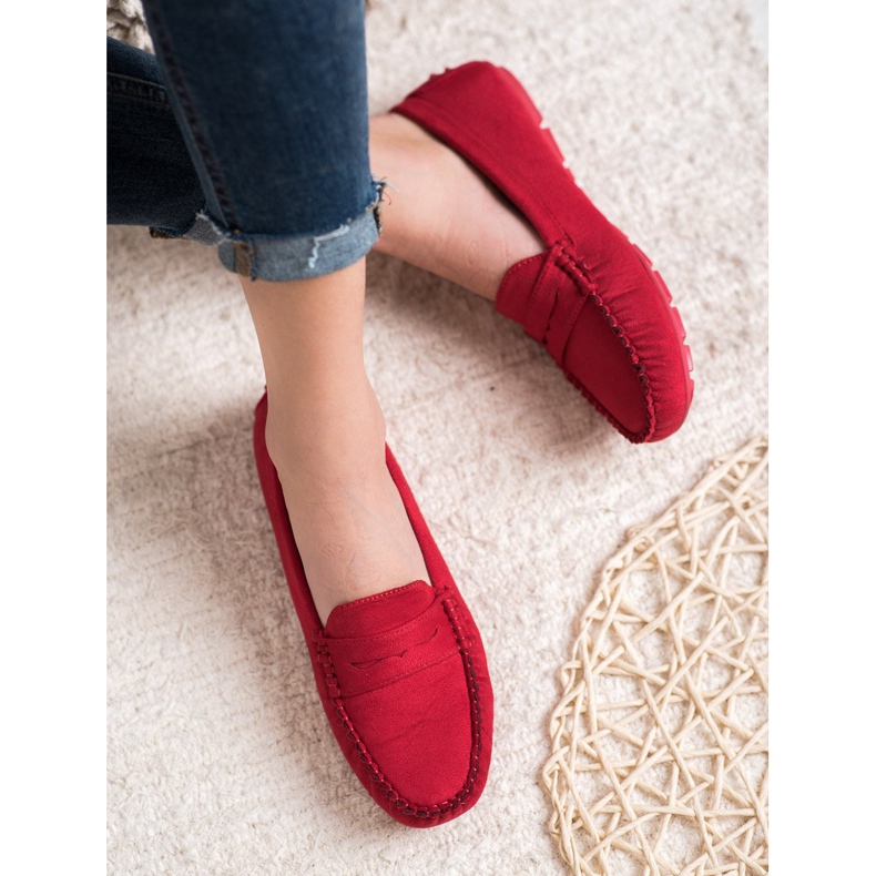 Goodin Klassische Textil-Loafer rot 1