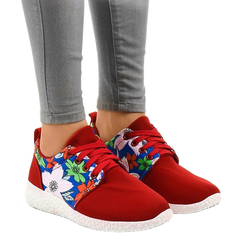 Rote Sportschuhe 623 mehrfarbig 1