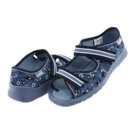 Befado Kinderschuhe 969Y141 weiß marineblau blau 4