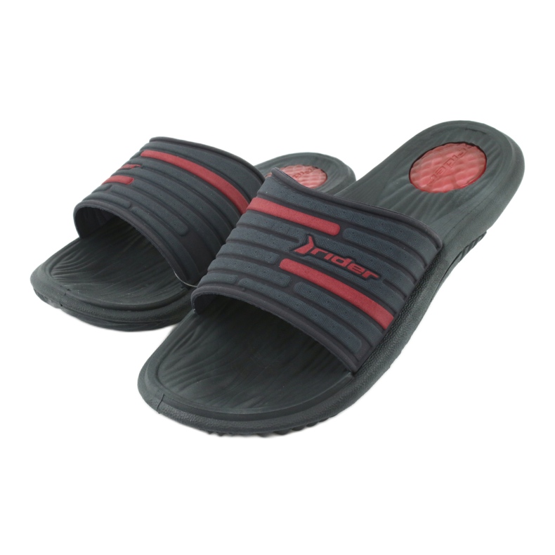 Herren Badeslipper Rider 82735 navy / rot marineblau 2
