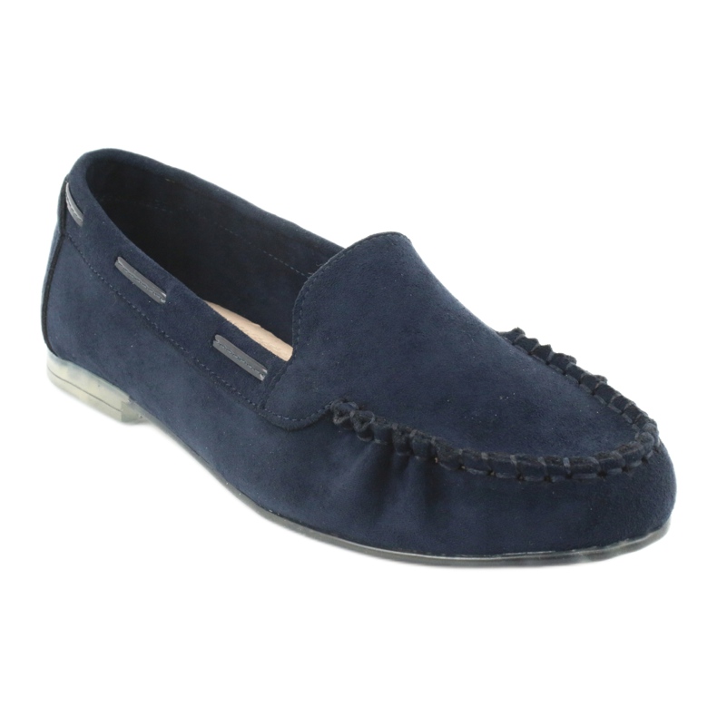 Damen Wildleder Loafer Sergio Leone 722 marineblau 1