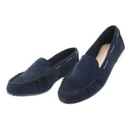 Damen Wildleder Loafer Sergio Leone 722 marineblau 3
