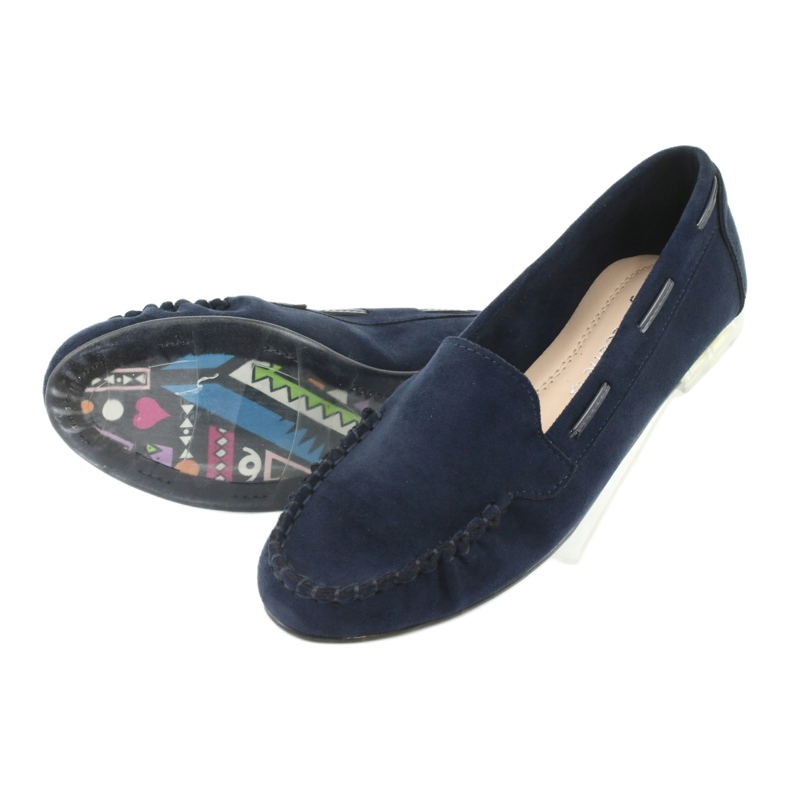Damen Wildleder Loafer Sergio Leone 722 marineblau 5