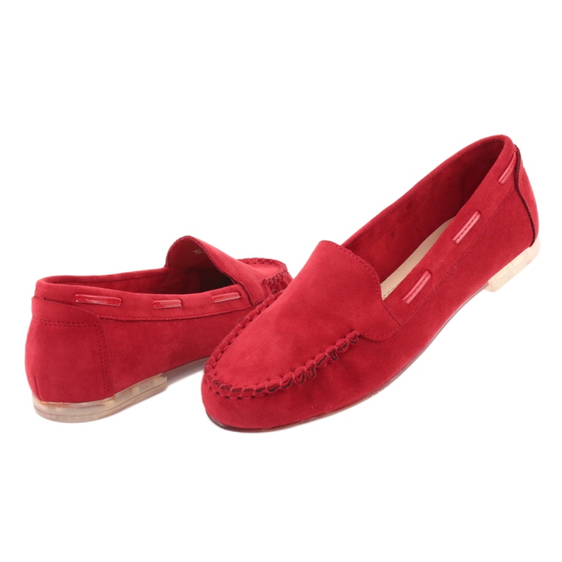 Damen Wildleder Loafer Sergio Leone 722 rot 5