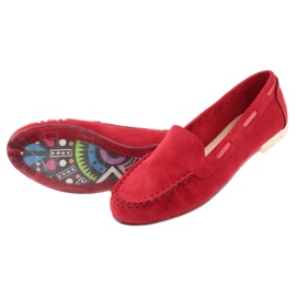 Damen Wildleder Loafer Sergio Leone 722 rot 6
